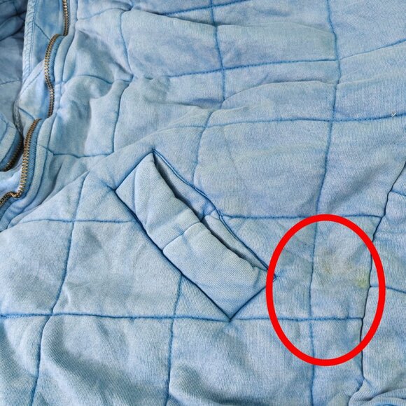 Free People Dolman Quilted Knit Jacket Top Oversized Zip-Up Slouchy L NWD 284212 - Picture 8 of 8